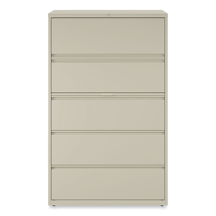 Alera Lateral File, 5 Legal/Letter/A4/A5-Size File Drawers, Putty, 42" x 18" x 64.25" (ALEHLF4267PY)