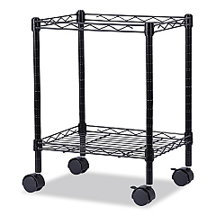 Alera Compact Rolling File Cart, 15.25w x 12.38d x 21h, Black (ALEFW601416BL)