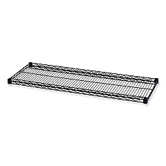 Alera Industrial Wire Shelving Extra Wire Shelves, 48w x 18d, Black, 2 Shelves/Carton (ALESW584818BL)