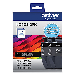 Brother LC4022PKS Ink, 550 Page-Yield, Black, 2/Pack