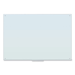 U Brands Glass Dry Erase Board, 70 x 47, White Surface (2301U0001)