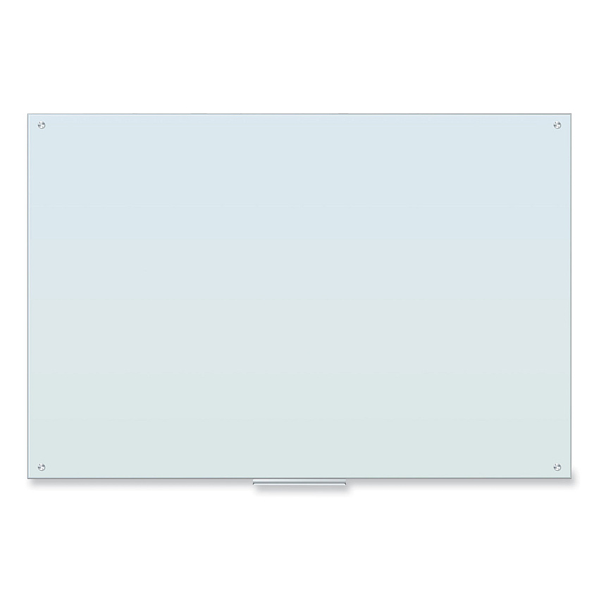 U Brands Glass Dry Erase Board, 70 x 47, White Surface (2301U0001)