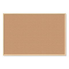 U Brands Cork Bulletin Board, 70 x 47, Natural Surface, Birch Frame (2872U0001)