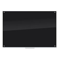 U Brands Black Glass Dry Erase Board, 70 x 47 (173U0001)