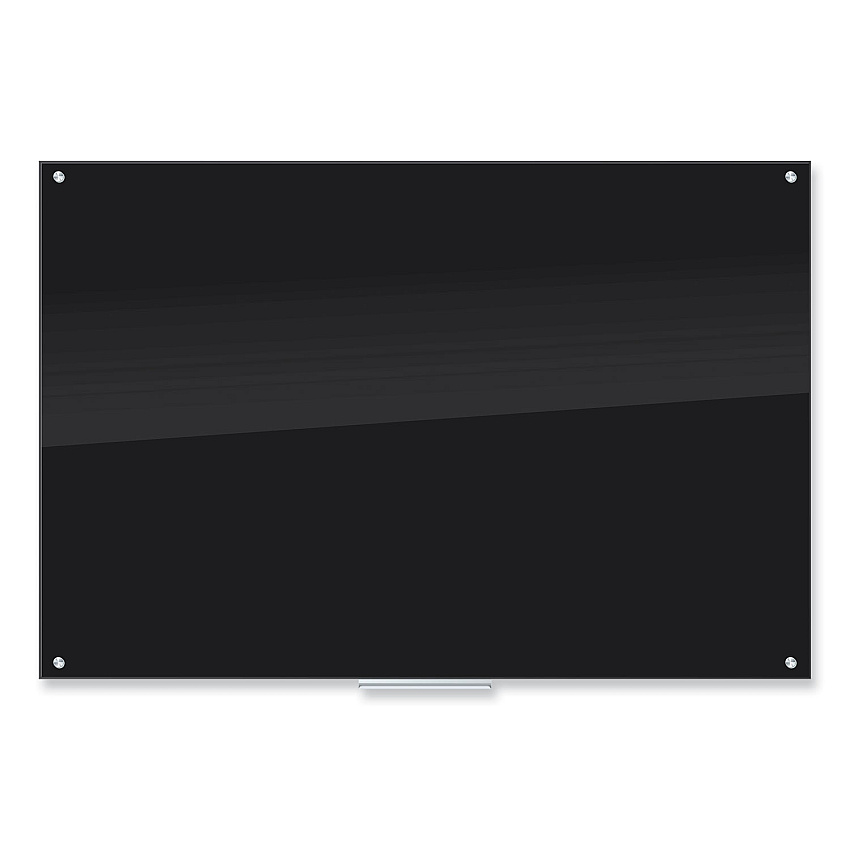 U Brands Black Glass Dry Erase Board, 70 x 47 (173U0001)