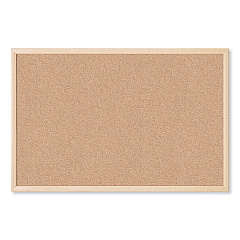 U Brands Cork Bulletin Board, 35 x 23, Natural Surface, Birch Frame (266U0001)