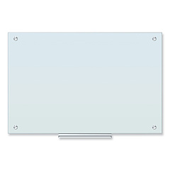 U Brands Glass Dry Erase Board, 35 x 23, White Surface (2298U0001)