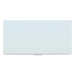 U Brands Glass Dry Erase Board, 96 x 47, White Surface (4148U0001)