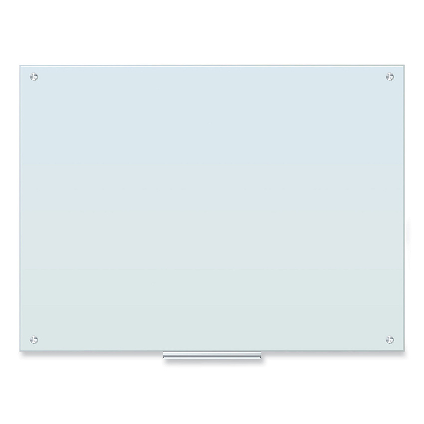U Brands Glass Dry Erase Board, 47 x 35, White Surface (2299U0001)