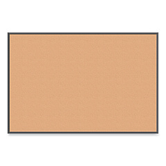 U Brands Cork Bulletin Board with Aluminum Frame, 70 x 47, Natural Surface, Black Frame (2882U0001)