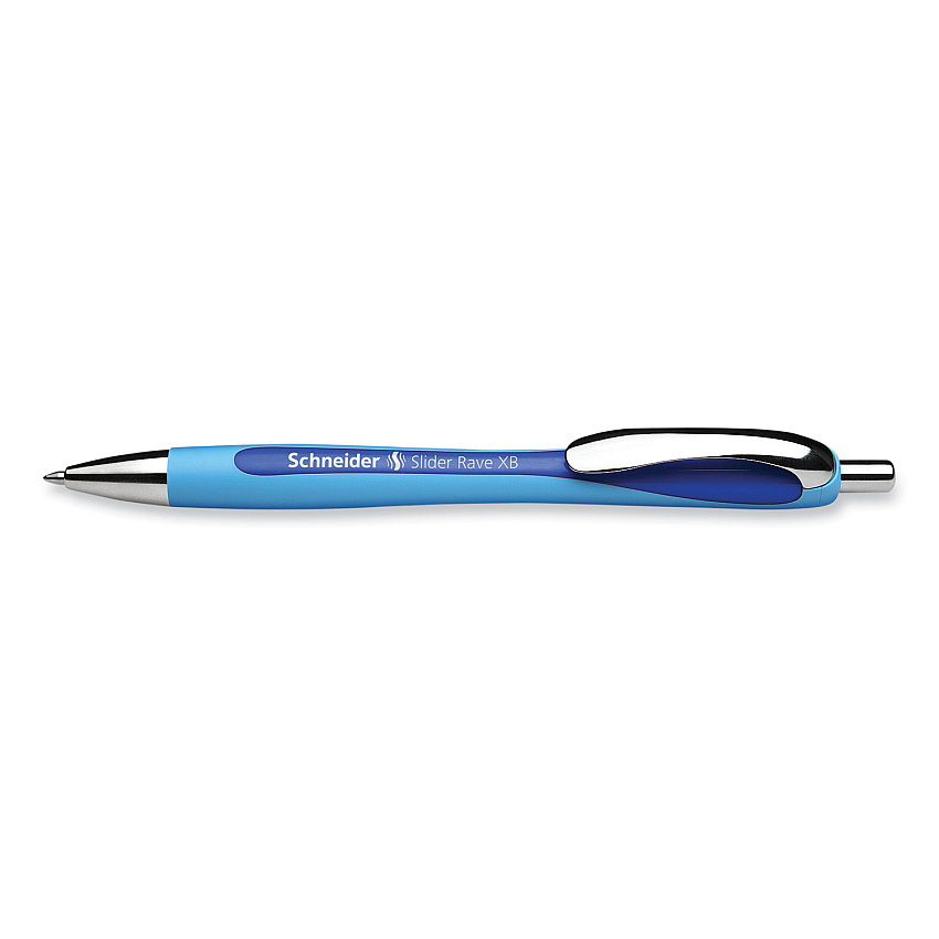 Schneider Rave XB Ballpoint Pen, Retractable, Extra-Bold 1.4 mm, Blue Ink, Blue/Blue Barrel (132503)