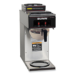 BUNN VP17-2 12-Cup Pourover Coffee Brewer, Black/Stainless Steel (133000002)