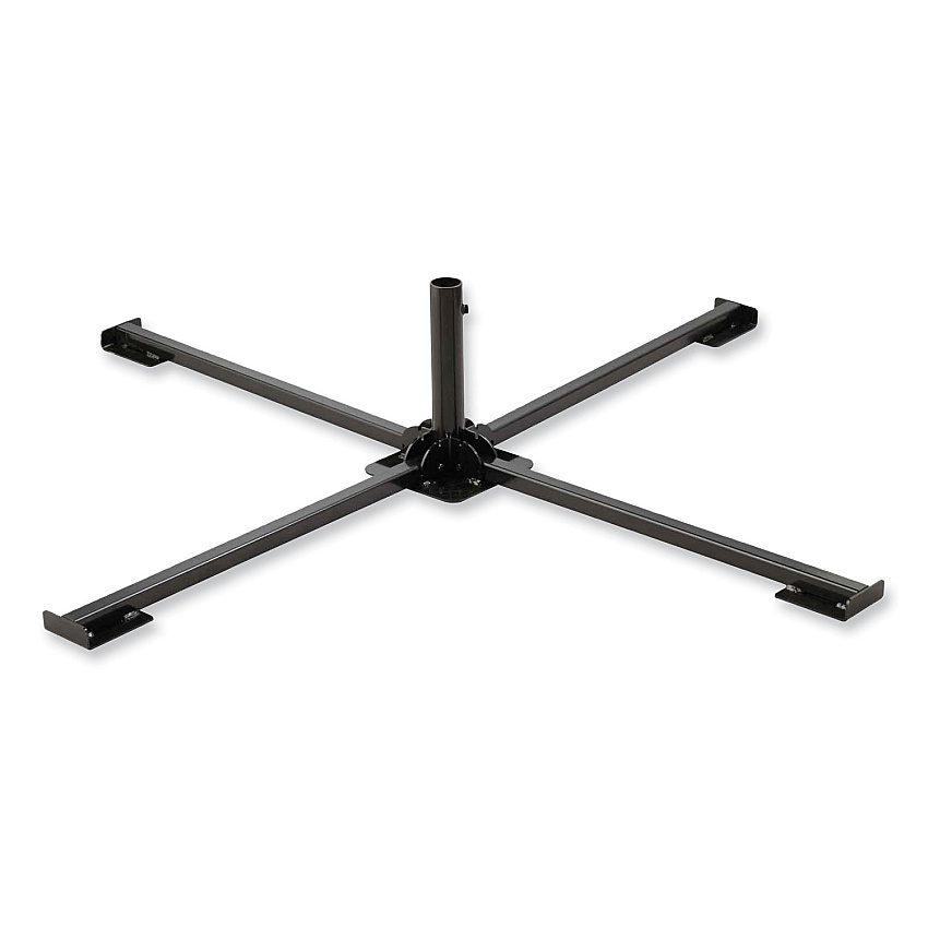 ergodyne Shax 6190 Umbrella Stand, 1.65" Cylinder with Set Screw Clamp, Metal, 48 x 48 x 10, Black (12990)