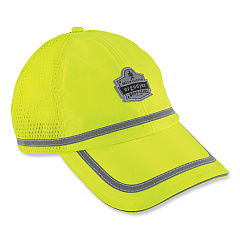 ergodyne GloWear 8930 Hi-Vis Baseball Cap, Polyester, One Size Fits Most, Lime (23239)