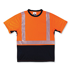 ergodyne GloWear 8283BK Class 2 Lightweight Performance Hi-Vis T-Shirt, Polyester, 2X-Large, Orange (23516)