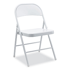 Alera Armless Steel Folding Chair, Supports Up to 275 lb, Gray Seat, Gray Back, Gray Base, 4/Carton (ALECA940)