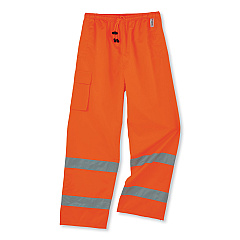 ergodyne GloWear 8915 Class E Hi-Vis Rain Pants, X-Large, Orange (24415)