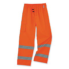 ergodyne GloWear 8915 Class E Hi-Vis Rain Pants, 5X-Large, Orange (24419)