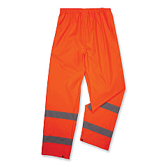 ergodyne GloWear 8916 Class E Lightweight Hi-Vis Rain Pants, Large, Orange (25444)