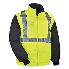 ergodyne GloWear 8287 Class 2 Hi-Vis Jacket with Removable Sleeves, 2X-Large, Lime (25496)