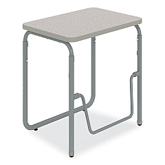 Safco AlphaBetter 2.0 Height-Adjustable Student Desk with Pendulum Bar, 27.75 x 19.75 x 29 to 43, Dry Erase (1223DE)