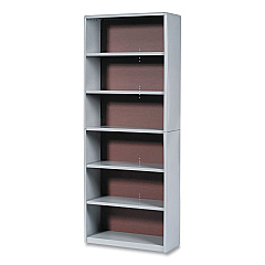 Safco ValueMate Economy Bookcase, Six-Shelf, 31.75w x 13.5d x 80h, Gray (7174GR)