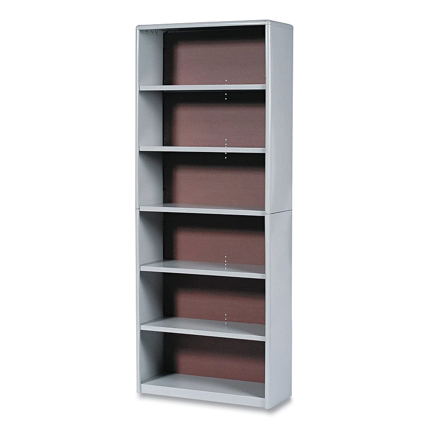 Safco ValueMate Economy Bookcase, Six-Shelf, 31.75w x 13.5d x 80h, Gray (7174GR)