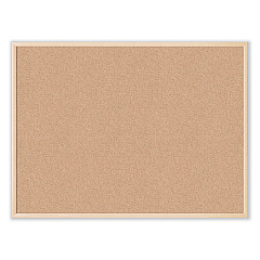 U Brands Cork Bulletin Board, 47 x 35, Natural Surface, Birch Frame (003U0001)