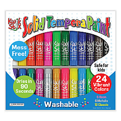 The Pencil Grip Kwik Stick Tempera Paint, 3.5", Assorted Colors, 24/Pack (604)