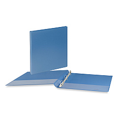 Universal Deluxe Round Ring View Binder, 3 Rings, 1" Capacity, 11 x 8.5, Light Blue (UNV20713)