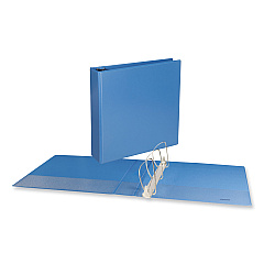 Universal Deluxe Round Ring View Binder, 3 Rings, 2" Capacity, 11 x 8.5, Light Blue (UNV20733)