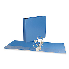 Universal Deluxe Round Ring View Binder, 3 Rings, 3" Capacity, 11 x 8.5, Light Blue (UNV20753)