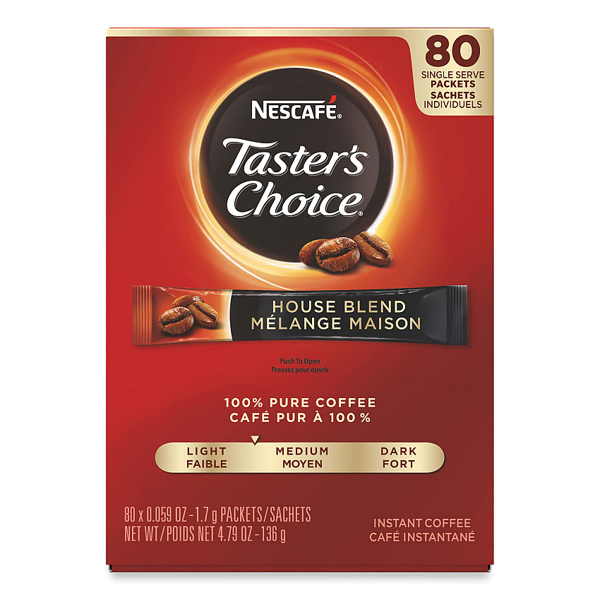 Nescafe Taster's Choice Stick Pack, House Blend, 80/Box (15782)