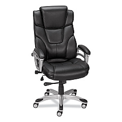 Alera Maurits Highback Chair, Supports Up to 275 lb, Black Seat/Back, Chrome Base (ALEMR41B19)