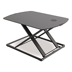 Bostitch Manual Height Adjustable Standing Desk Converter, 22.05" x 31.34" x 1.26" to 15.75", Black (STND3122BK)