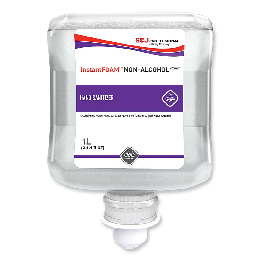 SC Johnson Professional InstantFOAM Non-Alcohol PURE Hand Sanitizer, 1 L Refill Cartridge, Unscented, 6/Carton (55857)