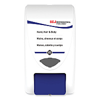 SC Johnson Professional Cleanse Hand, Hair and Body Dispenser, 2 L, 6.4 x 5.7 x 11.5, White/Blue, 15/Carton (SHW2LDP)