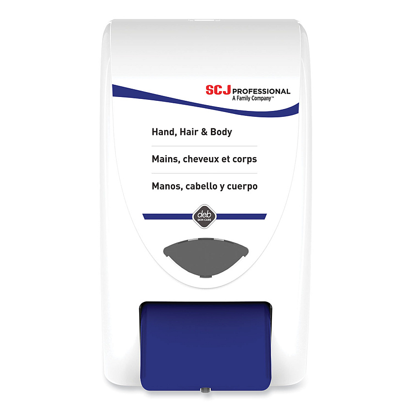 SC Johnson Professional Cleanse Hand, Hair and Body Dispenser, 2 L, 6.4 x 5.7 x 11.5, White/Blue, 15/Carton (SHW2LDP)