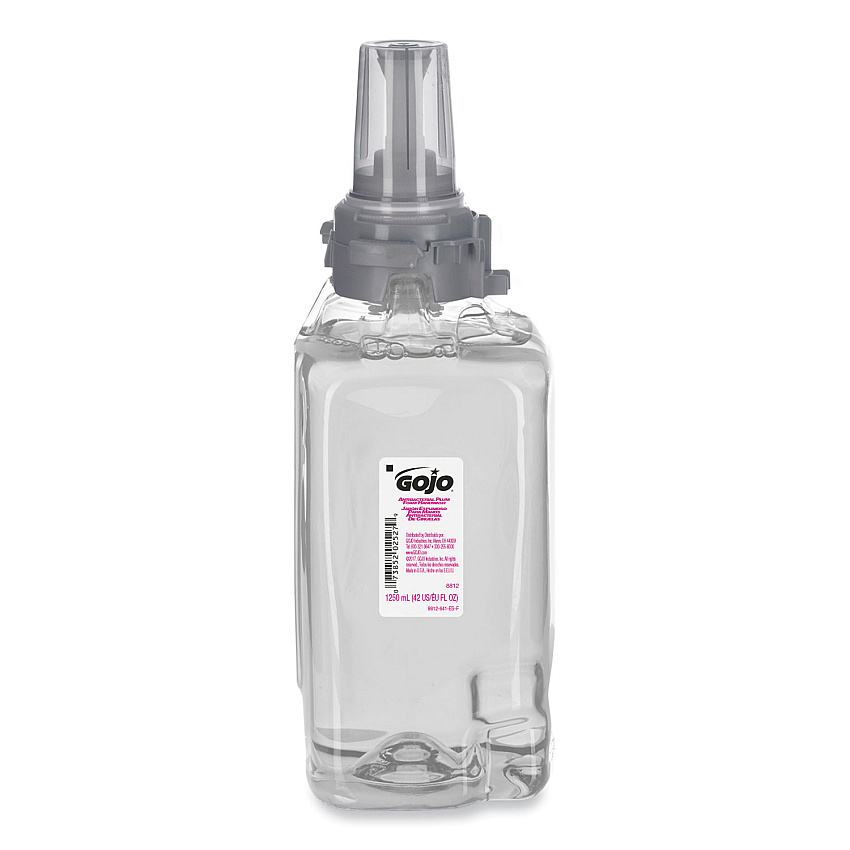 GOJO Antibacterial Foam Hand Wash Refill, For ADX-12 Dispenser, Plum Scent, 1,250 mL Refill, 3/Carton (881203CT)