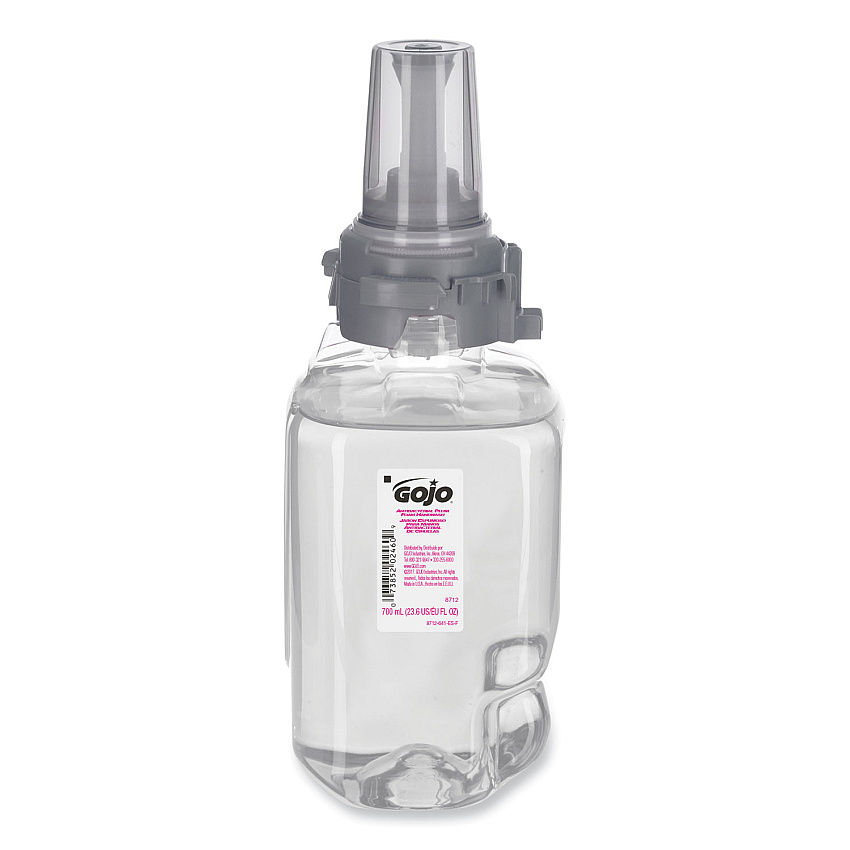 GOJO Antibacterial Foam Hand Wash Refill, For ADX-12 Dispenser, Plum Scent, 700 mL Refill, 4/Carton (871204)