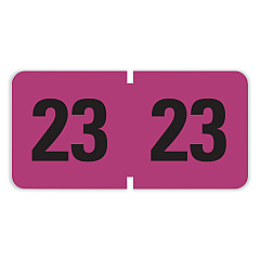 Smead Yearly End Tab File Folder Labels, 23, 0.75 x 1.5, Purple, 500 Labels/Roll (68323)