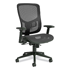 Union & Scale FlexFit Kroy Mesh Task Chair, Supports Up to 275 lbs, 18.9 to 22.76" Seat Height, Black Seat, Black Back, Black Base (59523)