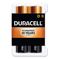 Duracell CopperTop Alkaline D Batteries, 8/Pack (MN13RT8Z)