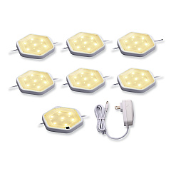 Black &amp; Decker LED Under Cabinet Puck Light Kit, 2.68w x 0.3h, White (LEDUCPUCK7WK)