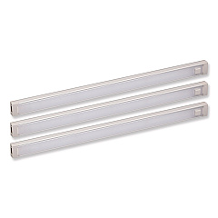 Black &amp; Decker LED Dimmable Under Counter Lighting with Motion Sensor and Magnetic Option Three-Bar Kit, 0.78"w x 12"d x 0.39"h, Gray (LEDUC123DK)