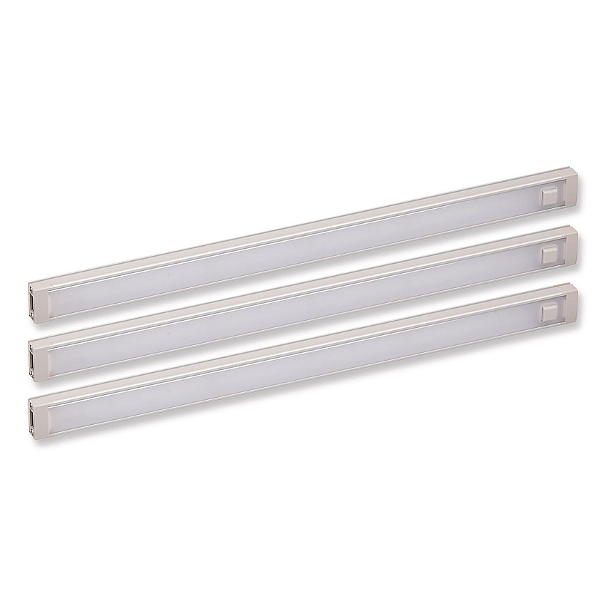 Black & Decker LED Dimmable Under Counter Lighting with Motion Sensor and Magnetic Option Three-Bar Kit, 0.78"w x 12"d x 0.39"h, Gray (LEDUC123DK)