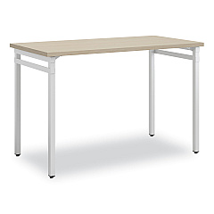 Safco Ready Home Office Desk, 45.5" x 23.5" to 29.5", Beige/White (5508WHNA)