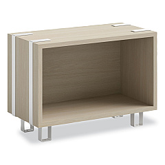 Safco Ready Home Office Large Stackable Storage, 1-Shelf, 24w x 12d x 17.25h, Beige/White (5509WHNA)