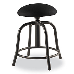 NPS 6800 Series Height Adjustable Fabric Seat Swivel Stool, Supports Up to 300 lb, 18" to 25" Seat Height, Black Seat/Base (6810S10)
