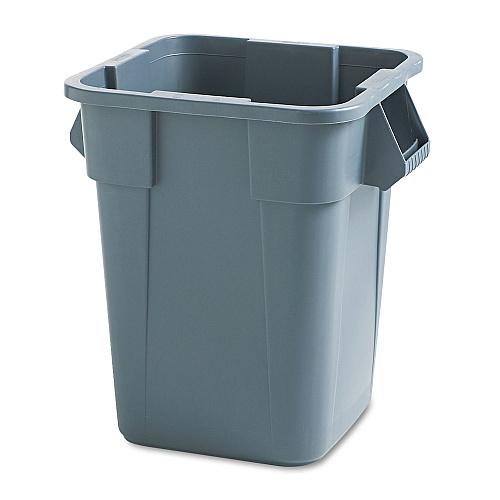 Rubbermaid Commercial Brute Container, Square, Polyethylene, 40 gal, Gray (353600GY)
